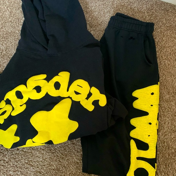 Sp5der hoodie and jogger set
